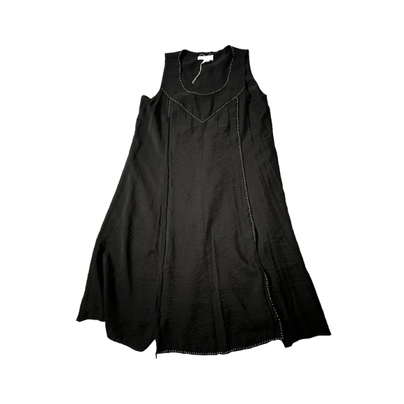 Vince Camuto Dresses & Skirts - Vince Camuto Black Sleeveless Dress Studded Trim A-Line Womens Size Small